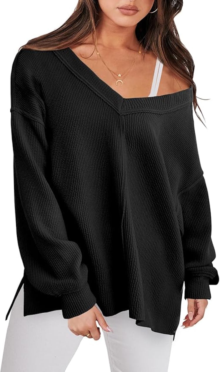 ANRABESS Oversized Long-Sleeve Top