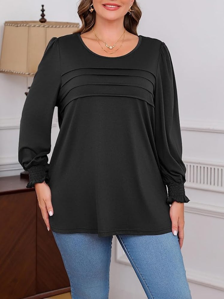 Beautife Puff Long Sleeve Blouse