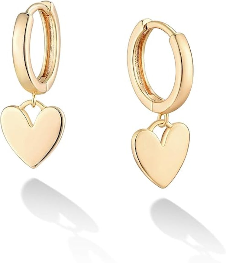 VACRONA Gold Heart Hoop Earrings