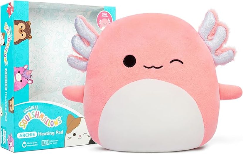 Squishmallows Archie The Axolotl Lavender-Scented Heating Pad