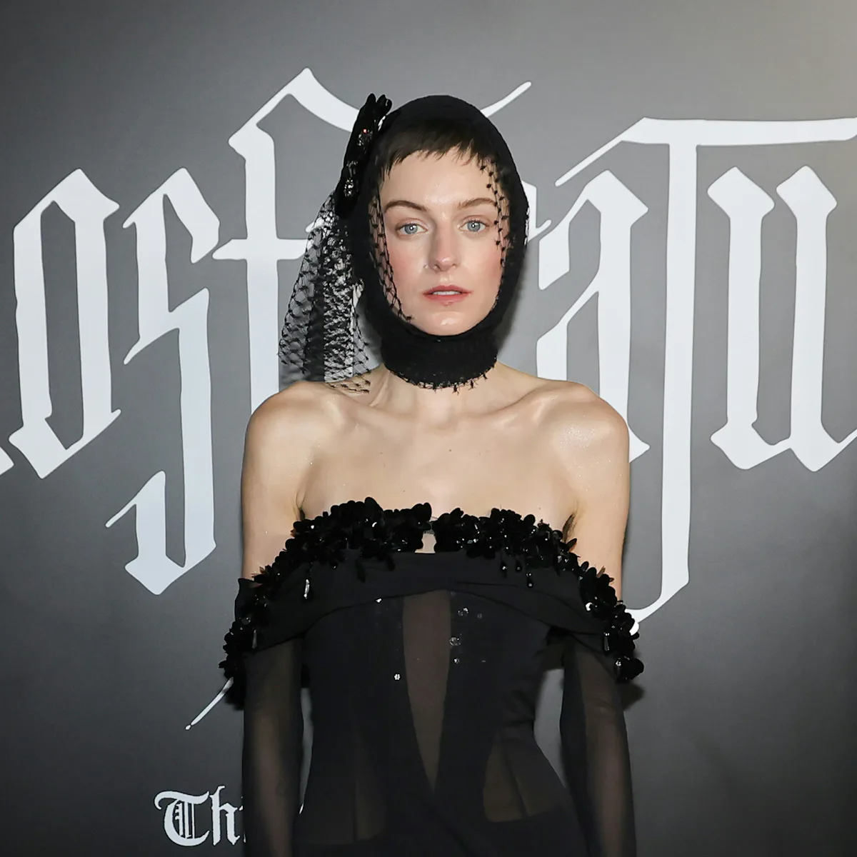 emma corrin sheer dress The Crown's Emma Corrin goes braless in see-through gown at Nosferatu premiere in London
