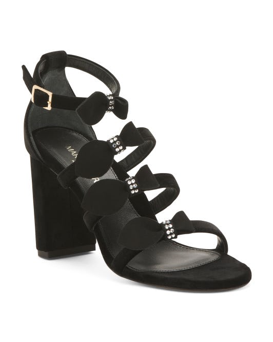 Marion Parke Suede Marguerite 85 Block Heel Sandals