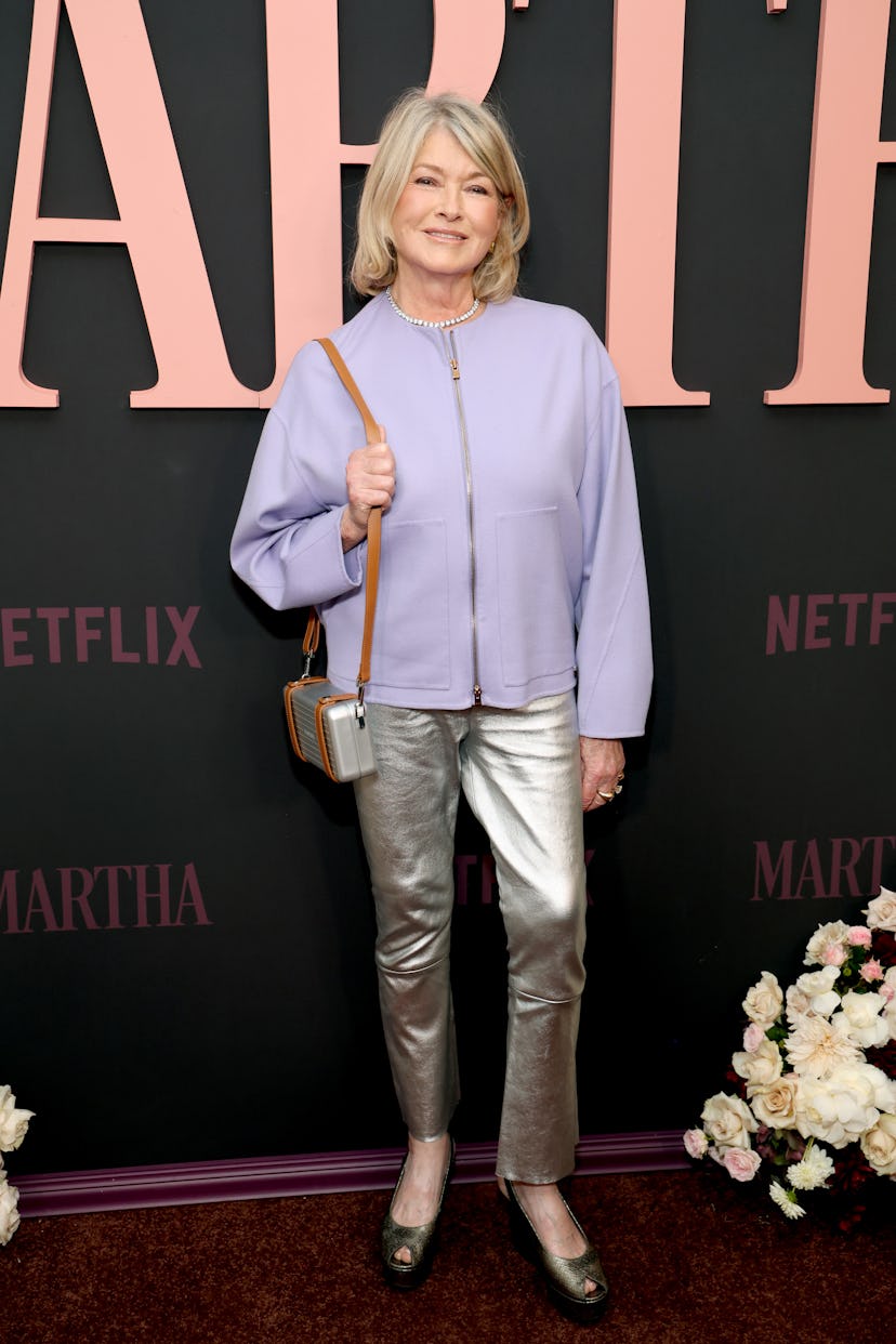 Martha Stewart at the premiere of Martha. Photo via Netflix