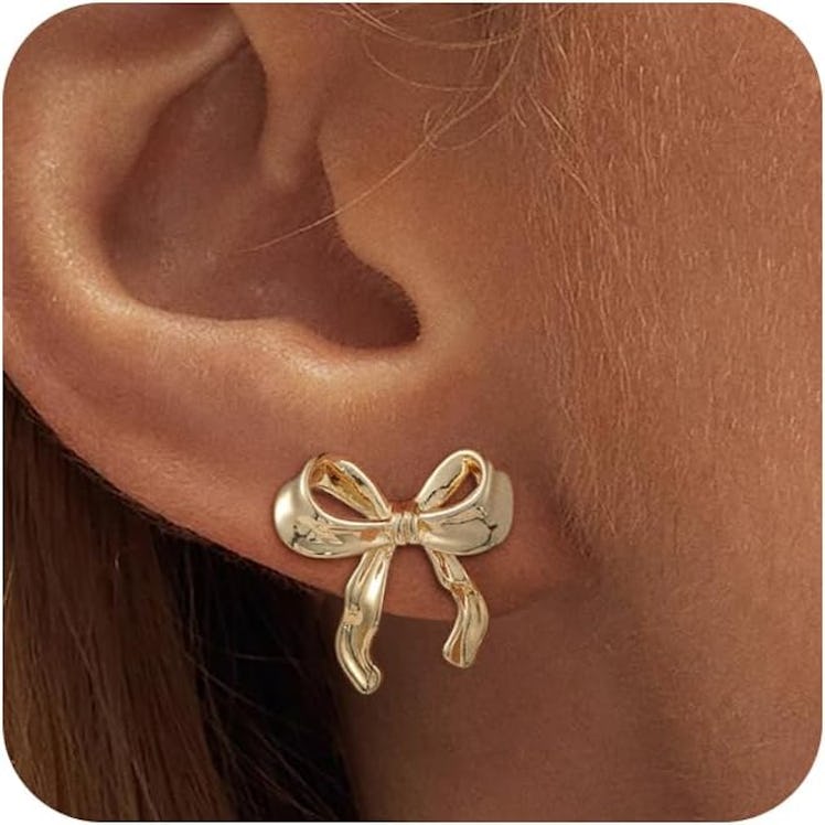 ASCOMY Dainty Bow Earrings