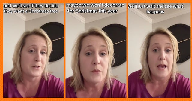 One married mom to three grown sons posted a TikTok, sharing that she would not be lifting one finge...