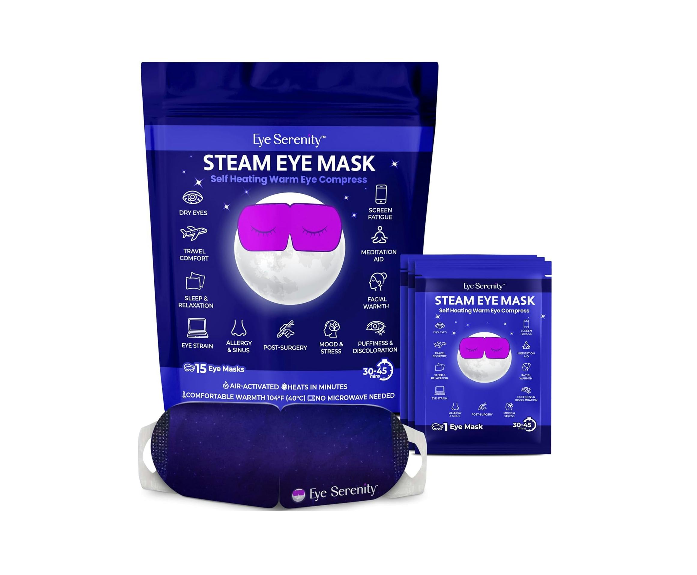 Eye Serenity Self-Heating Eye Masks (15 Pack)