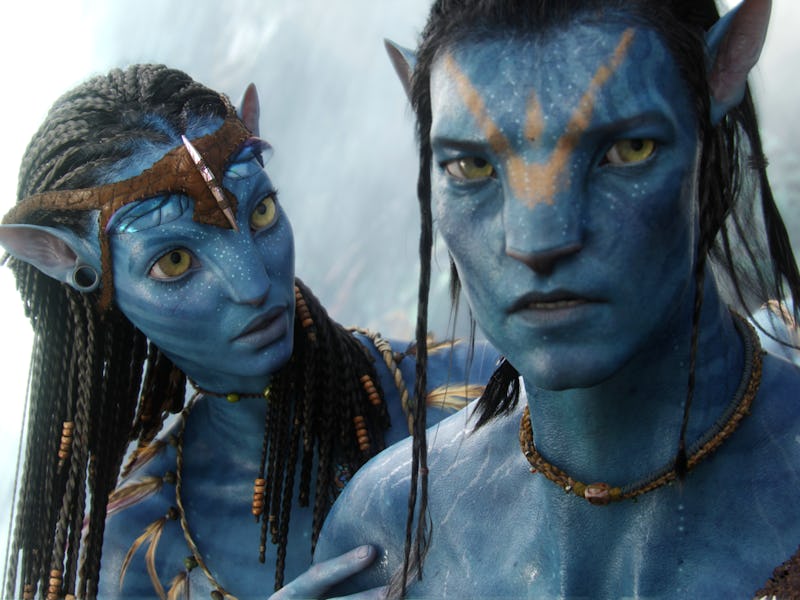 Zoe Saldaña and Sam Worthington in Avatar