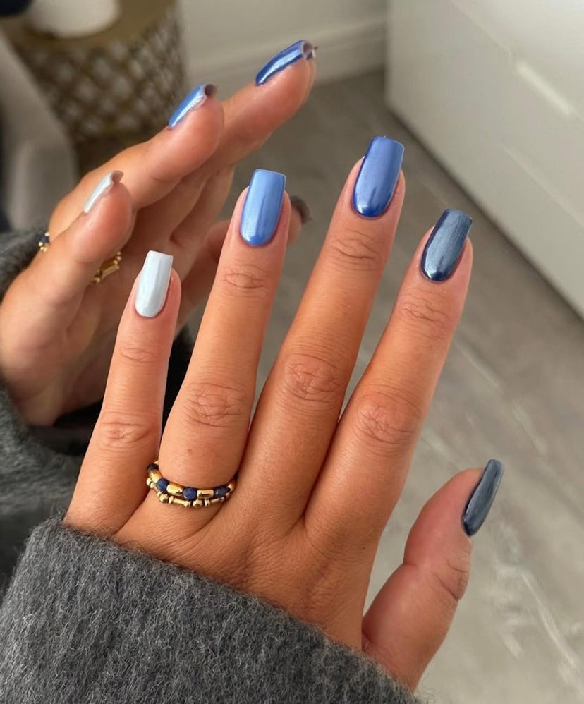 “Ice princess” manicures are on-trend for winter 2025.