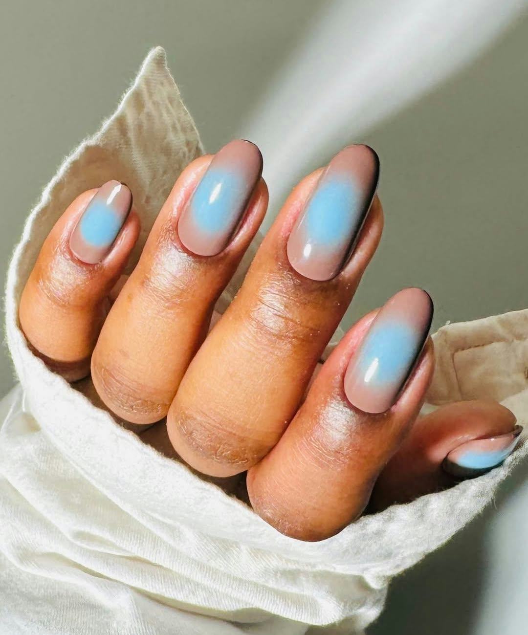 Winter Short Nails with Frosted Glaze 2025