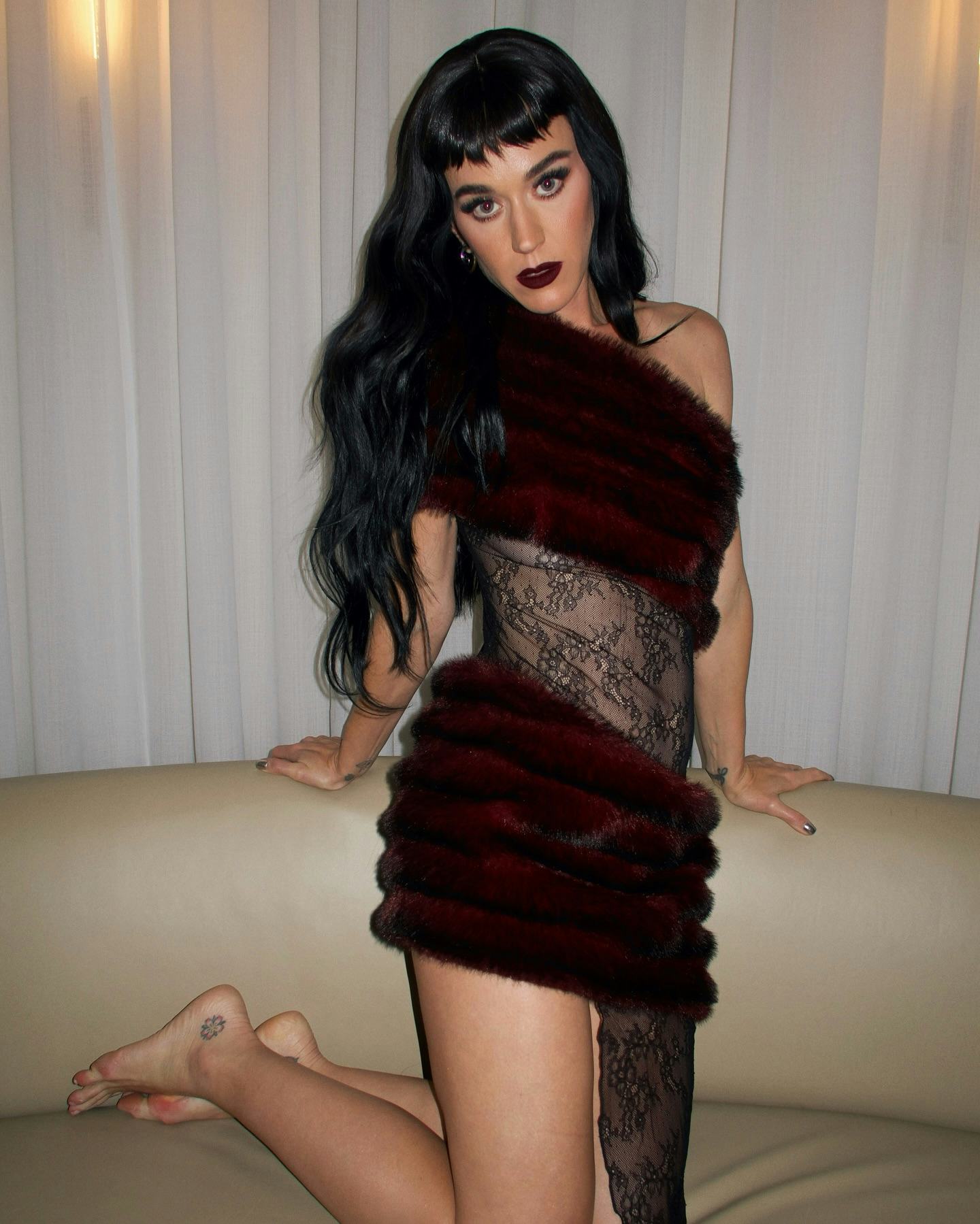 Katy Perry wore a see-through dress to iHeartRadio&rsquo;s 2024 Jingle Ball festival.