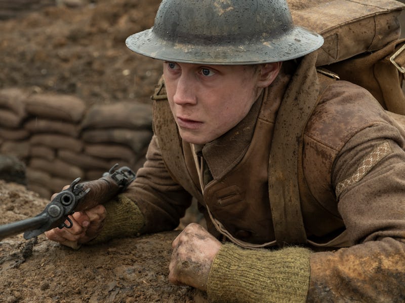 George MacKay as Lance Corporal Schofield in 1917