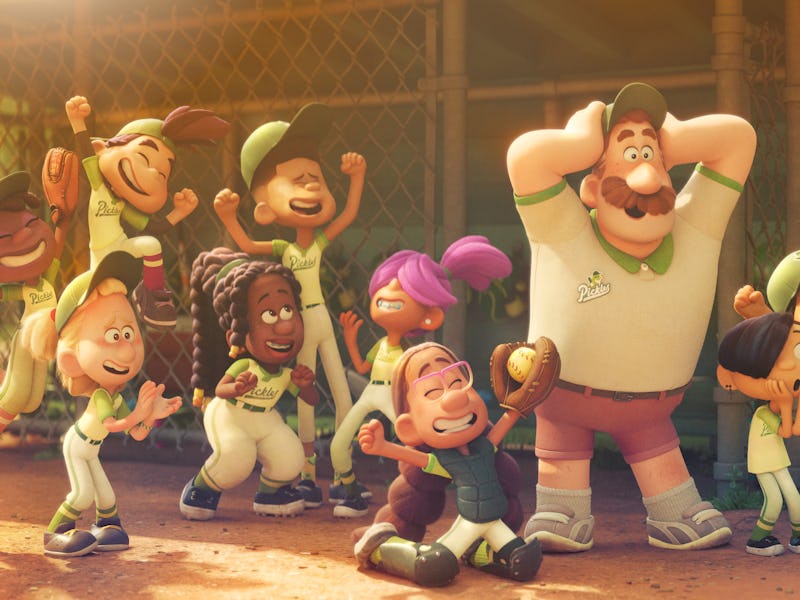 The cast of Disney/Pixar's Win or Lose, featuring Will Forte as Coach Dan