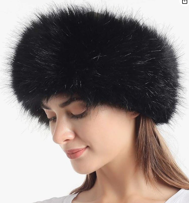 sy soul young Faux Fur Headband 