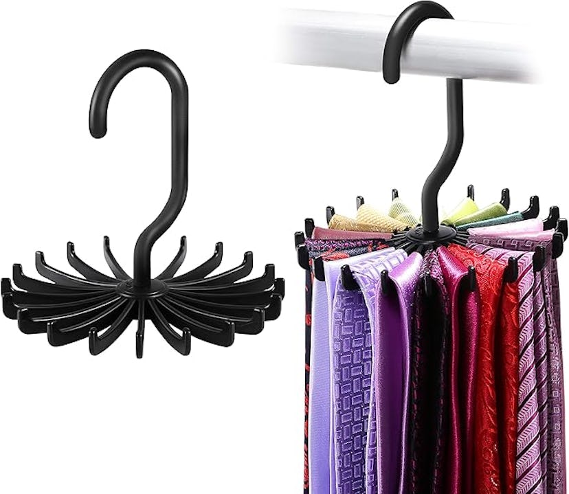 IPOW Twirl Tie & Belt Rack (2-Pack)