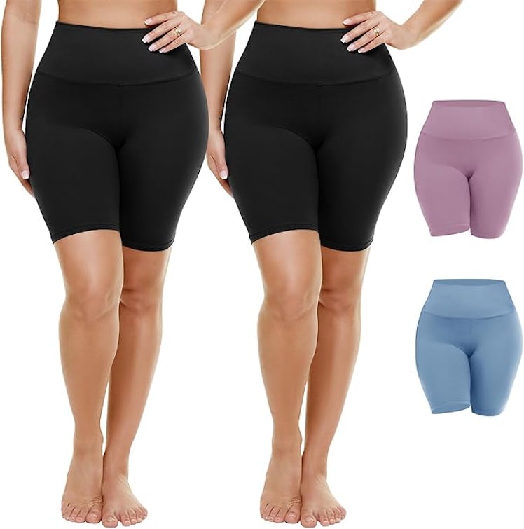 TNNZEET High Waisted 8" Biker Shorts (2-Pack)