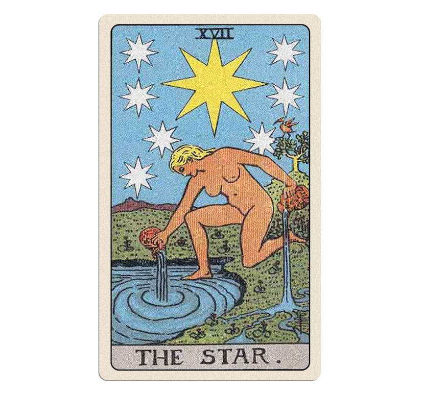 Your January 2025 tarot reading includes the major arcana card The Star.