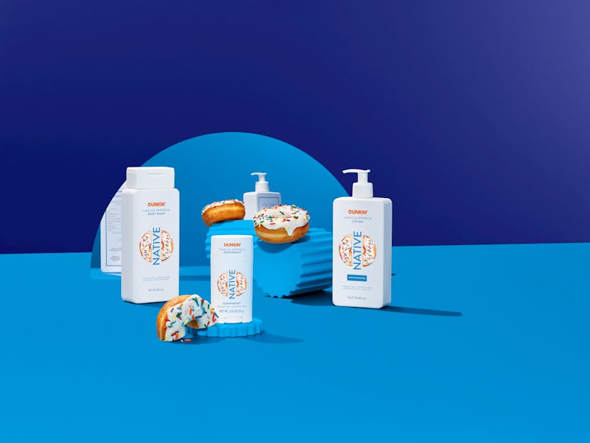 The Native x Dunkin’ collection of body care essentials drops on Dec. 1.