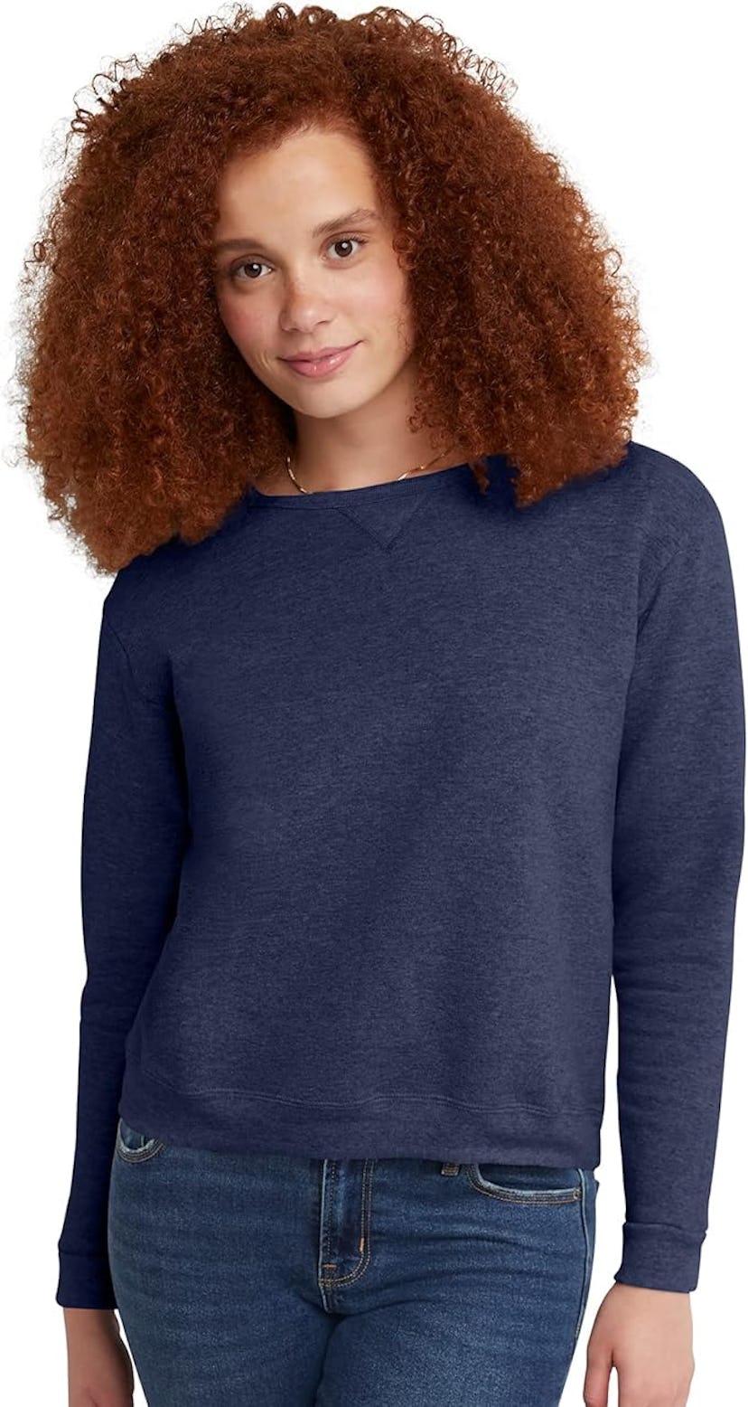 Hanes Ecosmart V-Notch Crewneck Sweatshirt