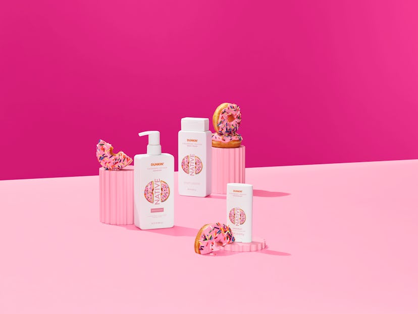 The Native x Dunkin’ collection of body care essentials drops on Dec. 1.