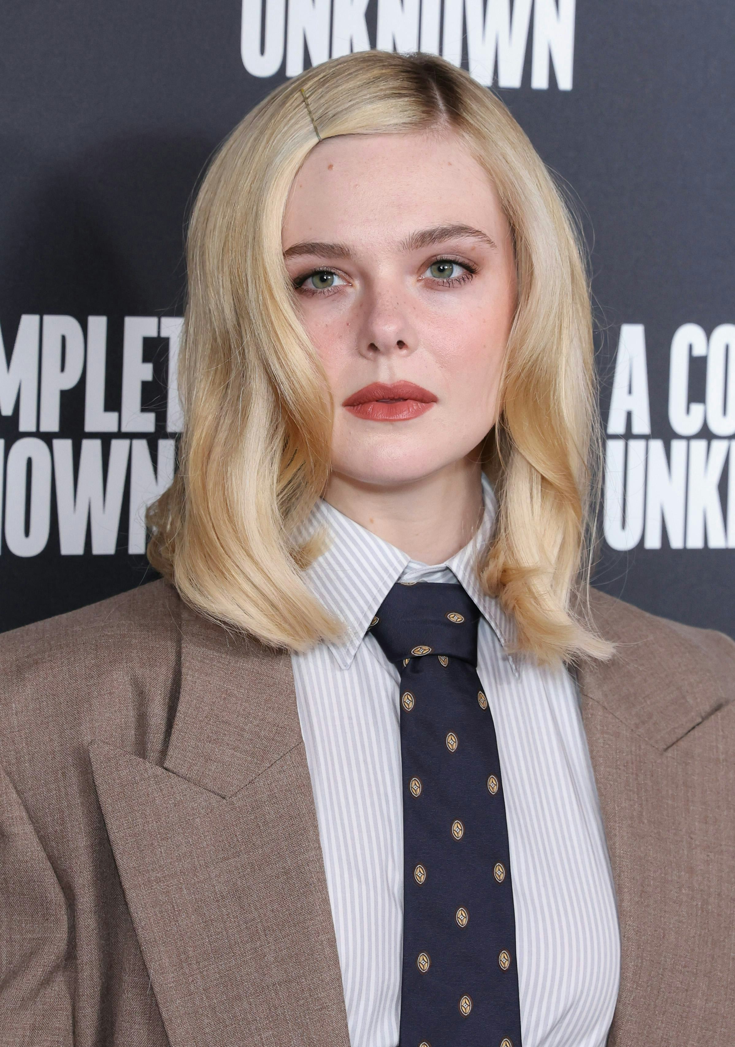 For Your 2025 Haircut Consideration: Elle Fanning’s ‘60s Lob