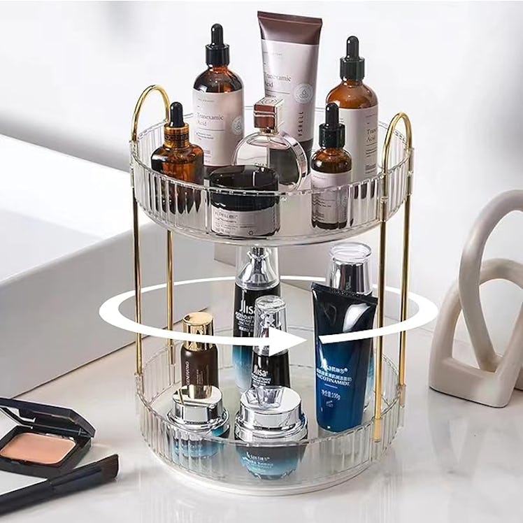 shuang qing Rotating Makeup Organizer