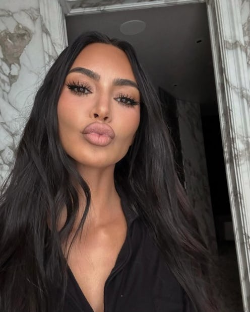 kim kardashian neutral glam makeup
