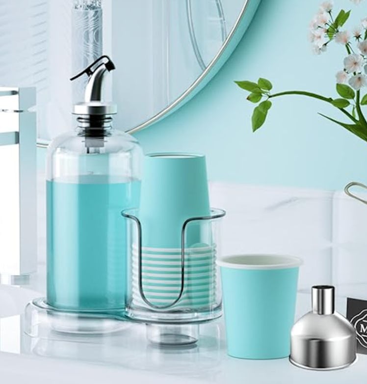 BYAWAY Mouthwash Dispenser Set 