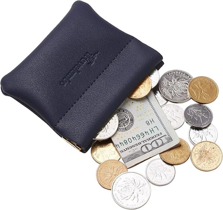 Travelambo Leather Squeeze Coin Pouch