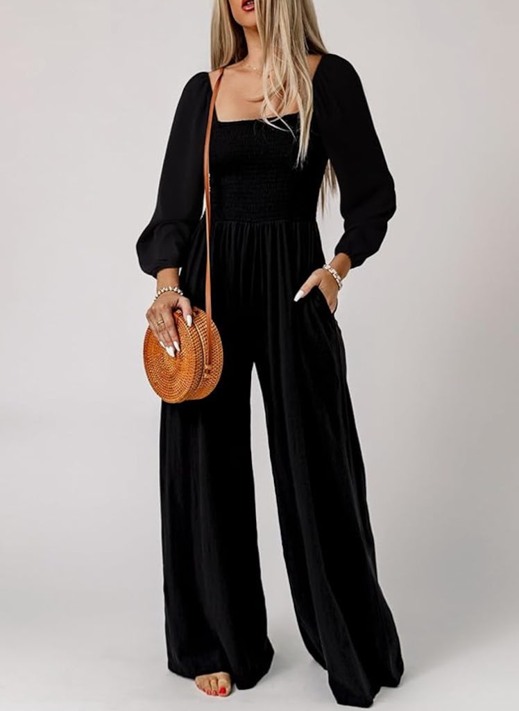 Dokotoo Long Sleeve Wide Leg Jumpsuit