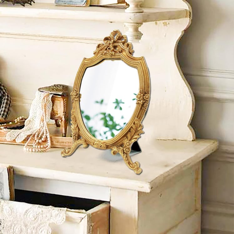  Eaoundm Antique Gold Resin Mirror