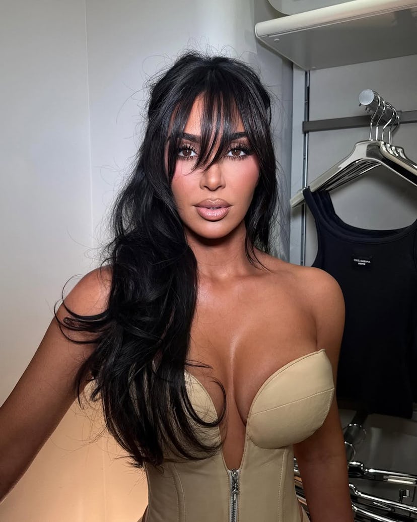 Kim Kardashian’s “Bardot bangs” are the ultimate hair inspiration for 2025.