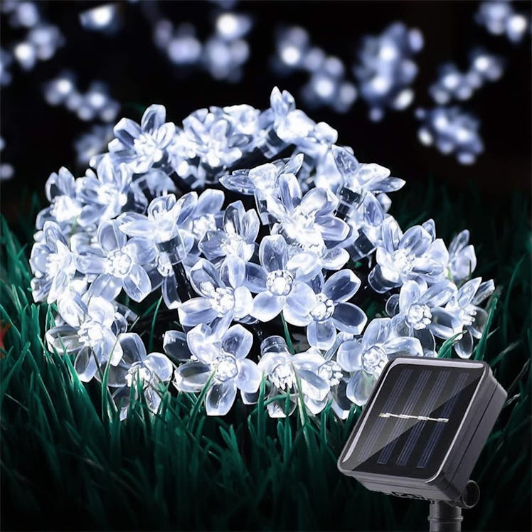 ITICdecor Outdoor Solar Flower String Lights 