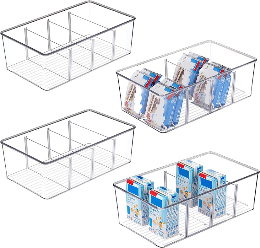 Vtopmart Plastic 4-Compartment Storage Drawers (4-Pack)