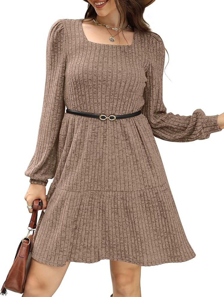 SAMPEEL Square-Neck Dress