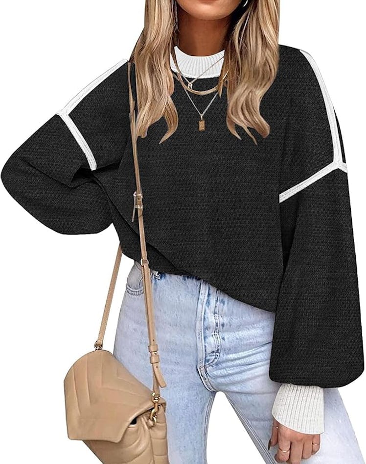 Disamer Color Block Sweater