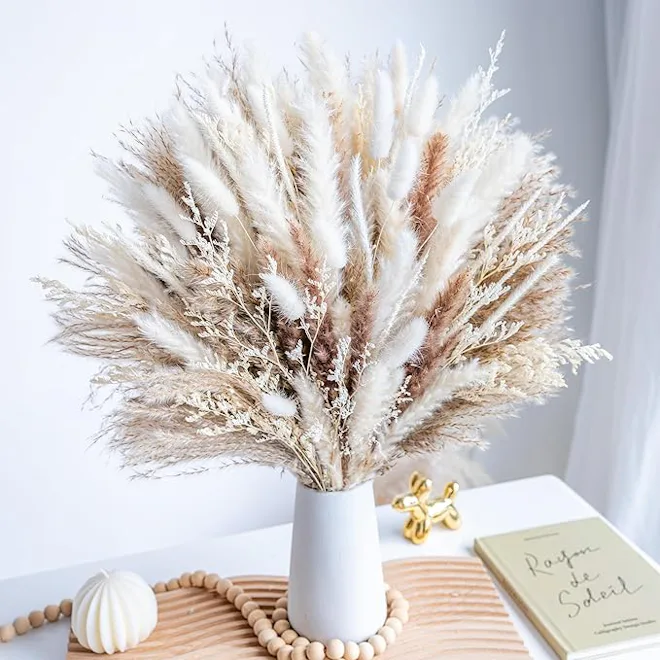 WILD AUTUMN Dried Pampas Grass (96 Pieces)