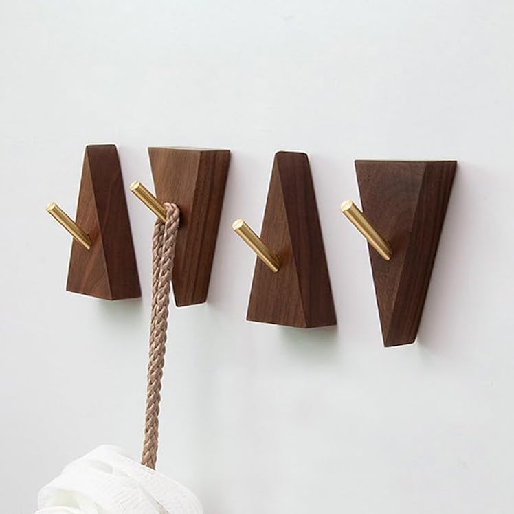 Boardiology Decorative Wooden Coat Hooks (Set of 4)