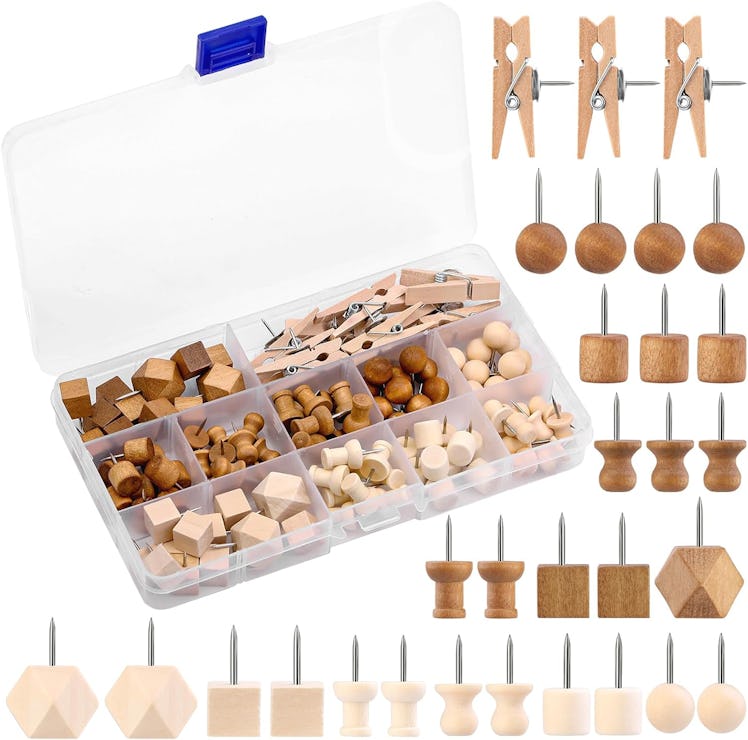 IMZAY Wooden Head Pins (114 Pieces)