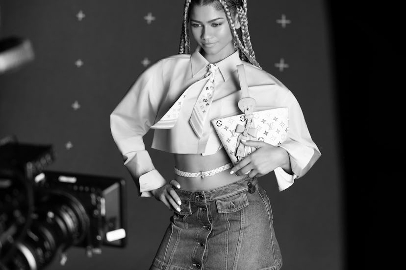 A behind-the-scenes look at Zendaya’s latest Louis Vuitton campaign.