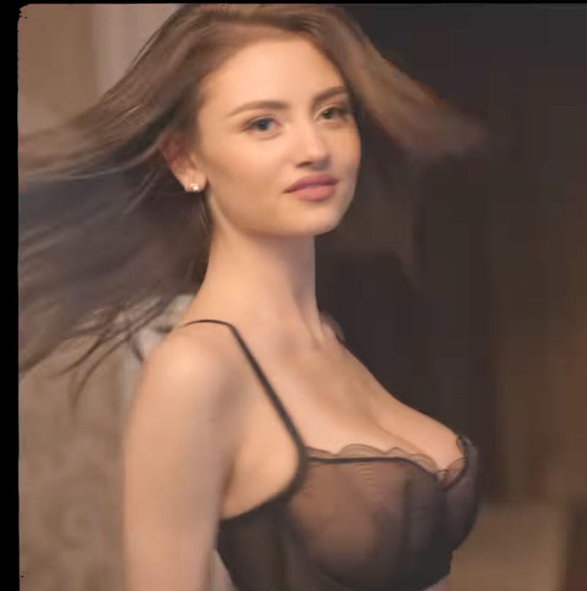 Heidi Klum stripped to her undies for a new holiday campaign for Intimissimi.