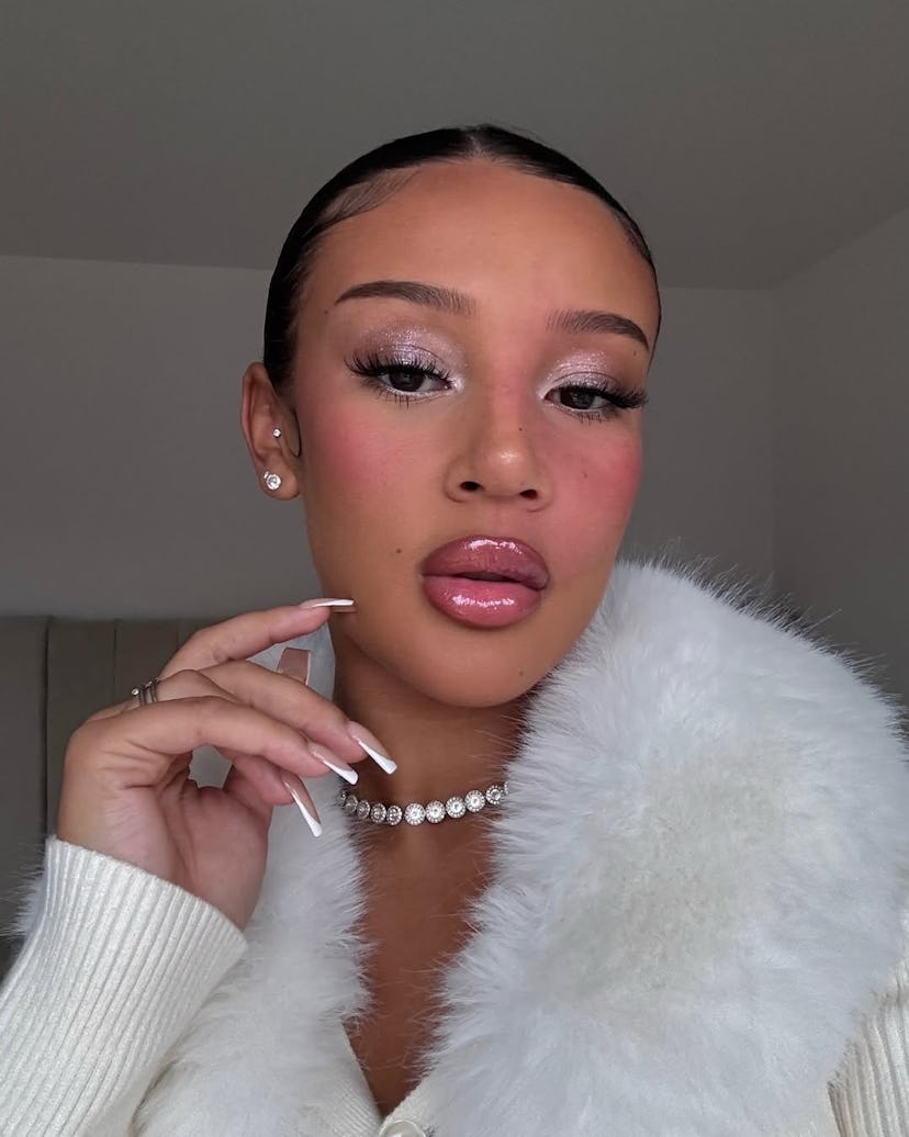 "Ice princess" makeup is trending for winter 2025.
