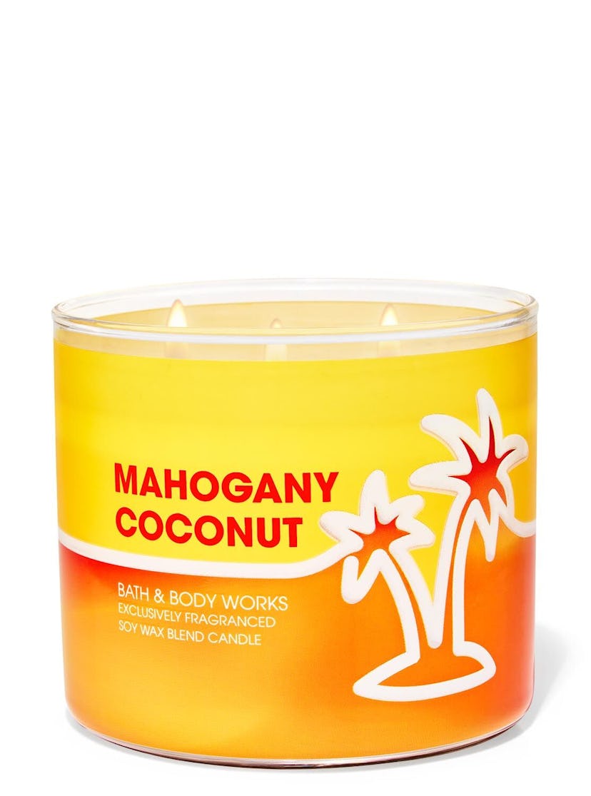 Mahogany Coconut 3-Wick Candle, part of the bath and body works candle day sale 2024