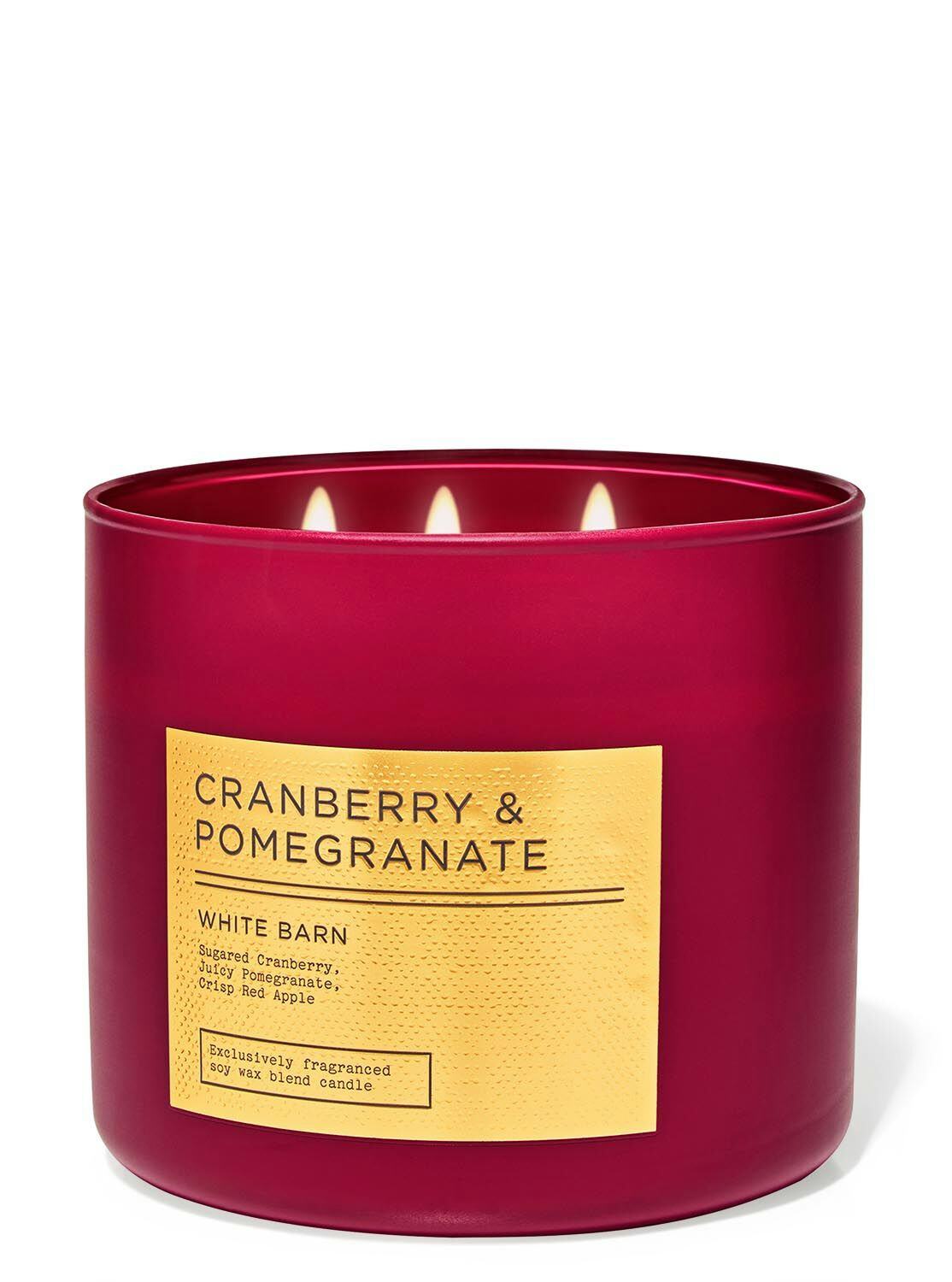Cranberry &amp; Pomegranate 3-Wick Candle