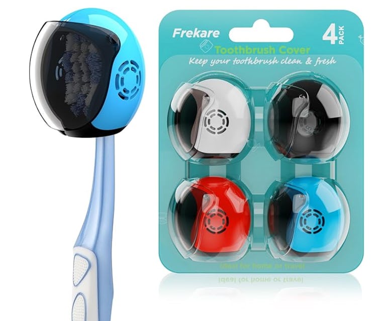 FreKare Helmet Toothbrush Covers Caps (4-Pack)