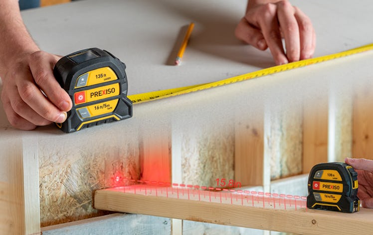 PREXISO 2-in-1 Laser Tape Measure