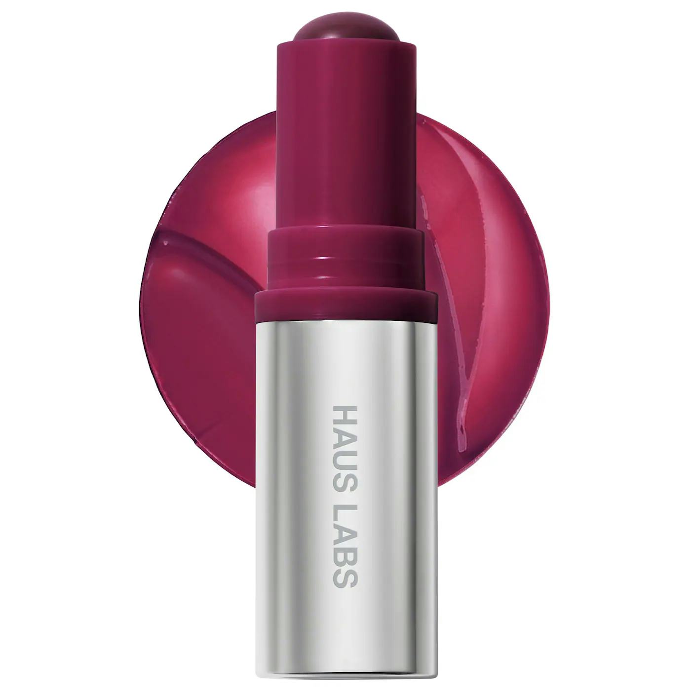 Haus Labs Color Fuse Glassy Lip + Cheek Blush Balm Stick in Glassy Acai