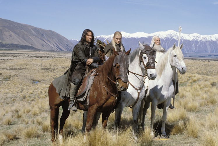 Viggo Mortensen, Orlando Bloom, and Ian McKellen in The Lord of the Rings: The Two Towers