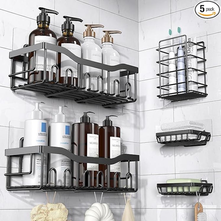 EUDELE Adhesive Shower Caddy (5-Pack)