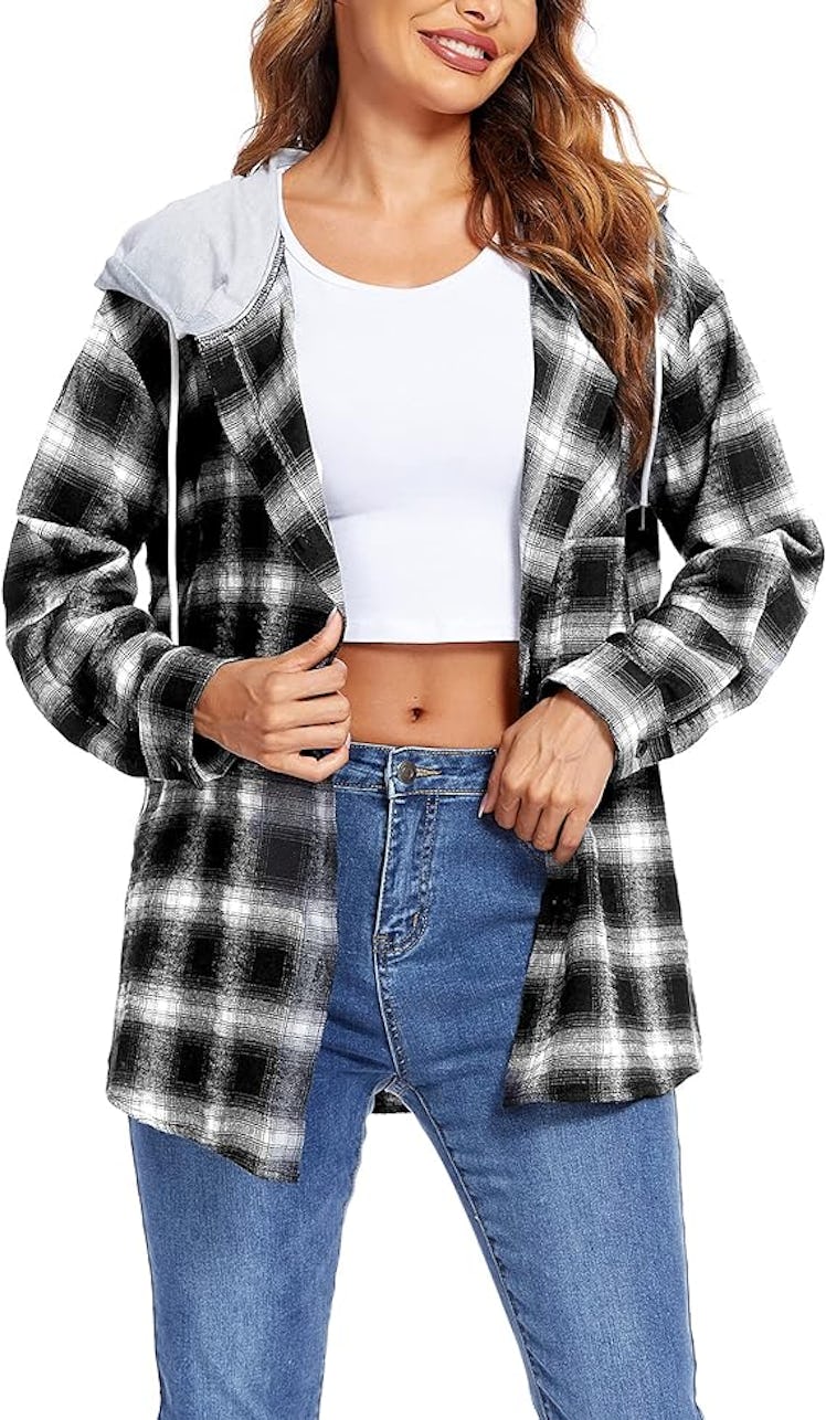 HOTOUCH Hooded Flannel Shirt