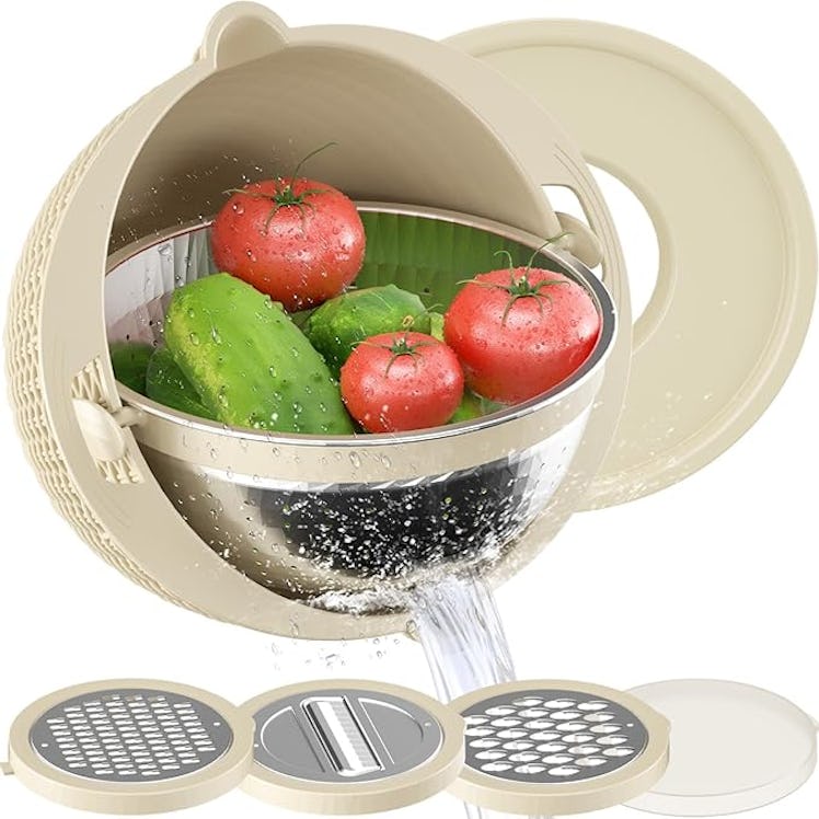 UTTKOJ 4-in-1 Rotatable Colander